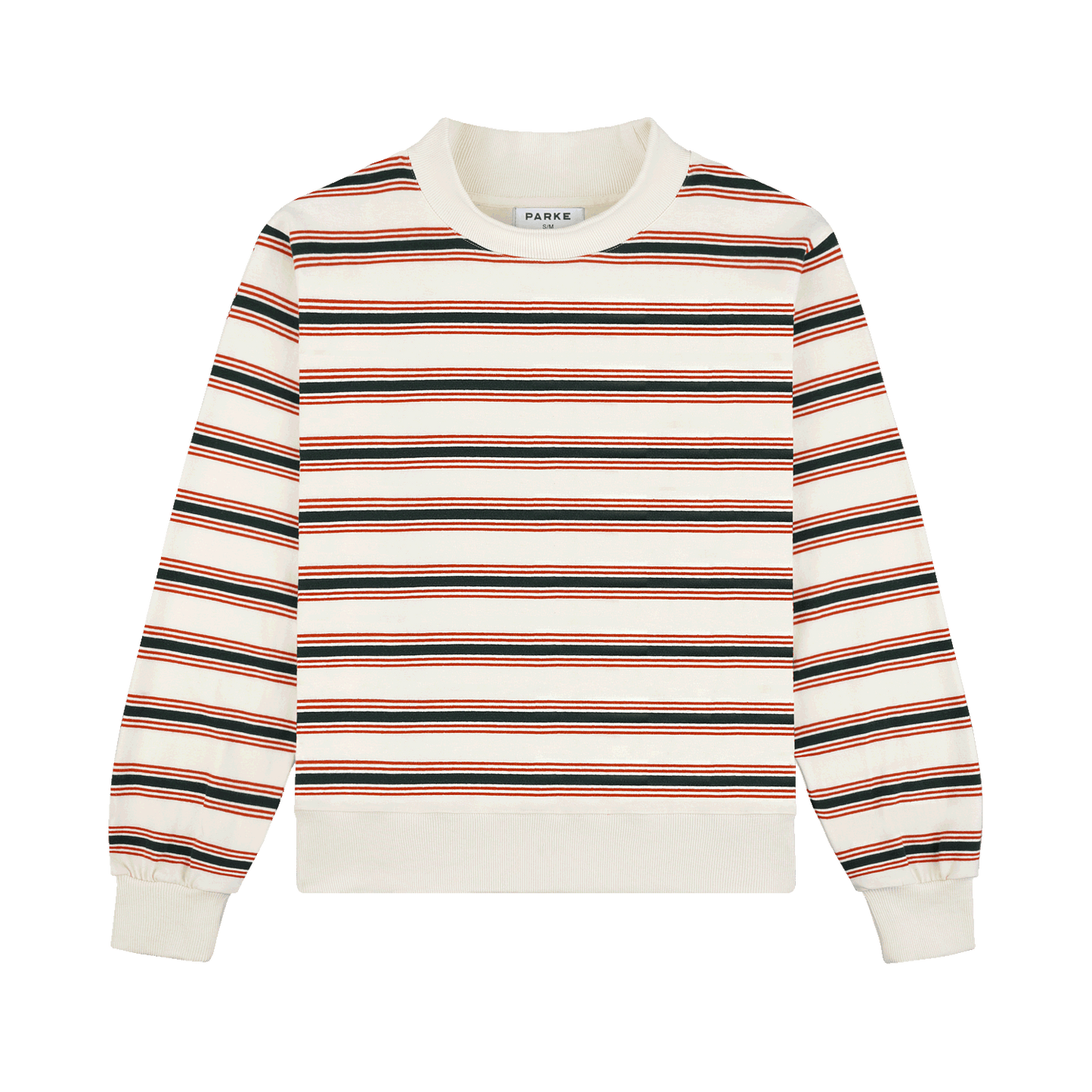 Holiday Striped Pullover -eggnog stripe
