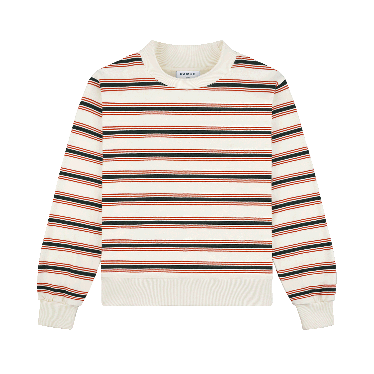 Holiday Striped Pullover -eggnog stripe