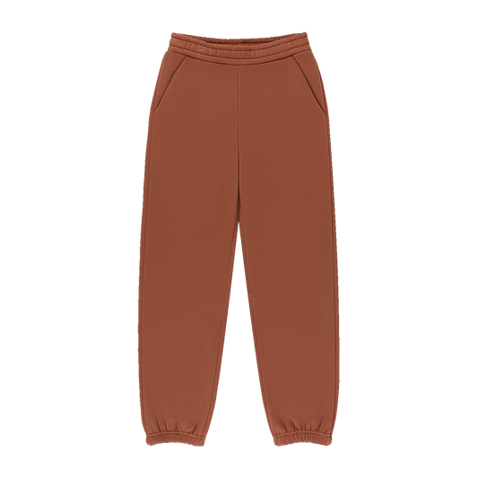 Tonal Drawstring Unisex Sweatpants -mocha