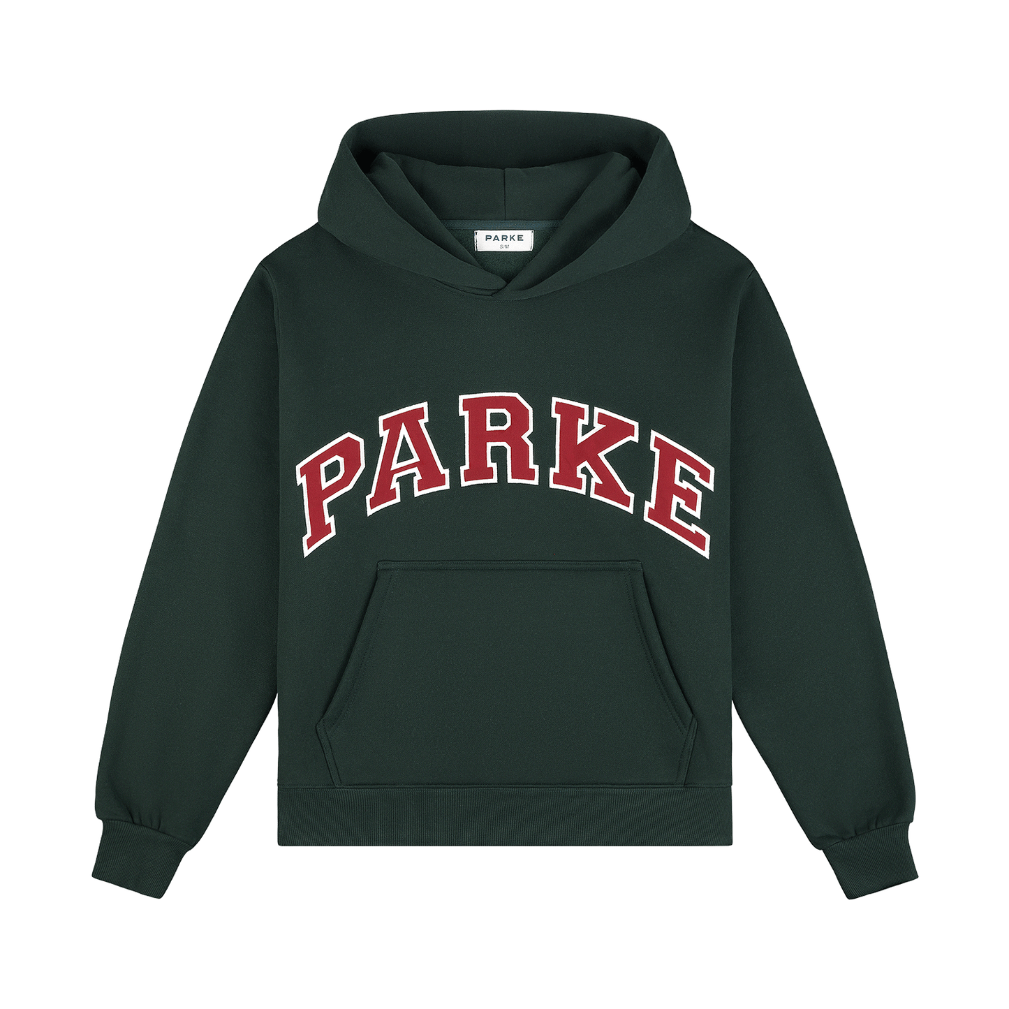 Holiday Varsity Hoodie -forest + maroon