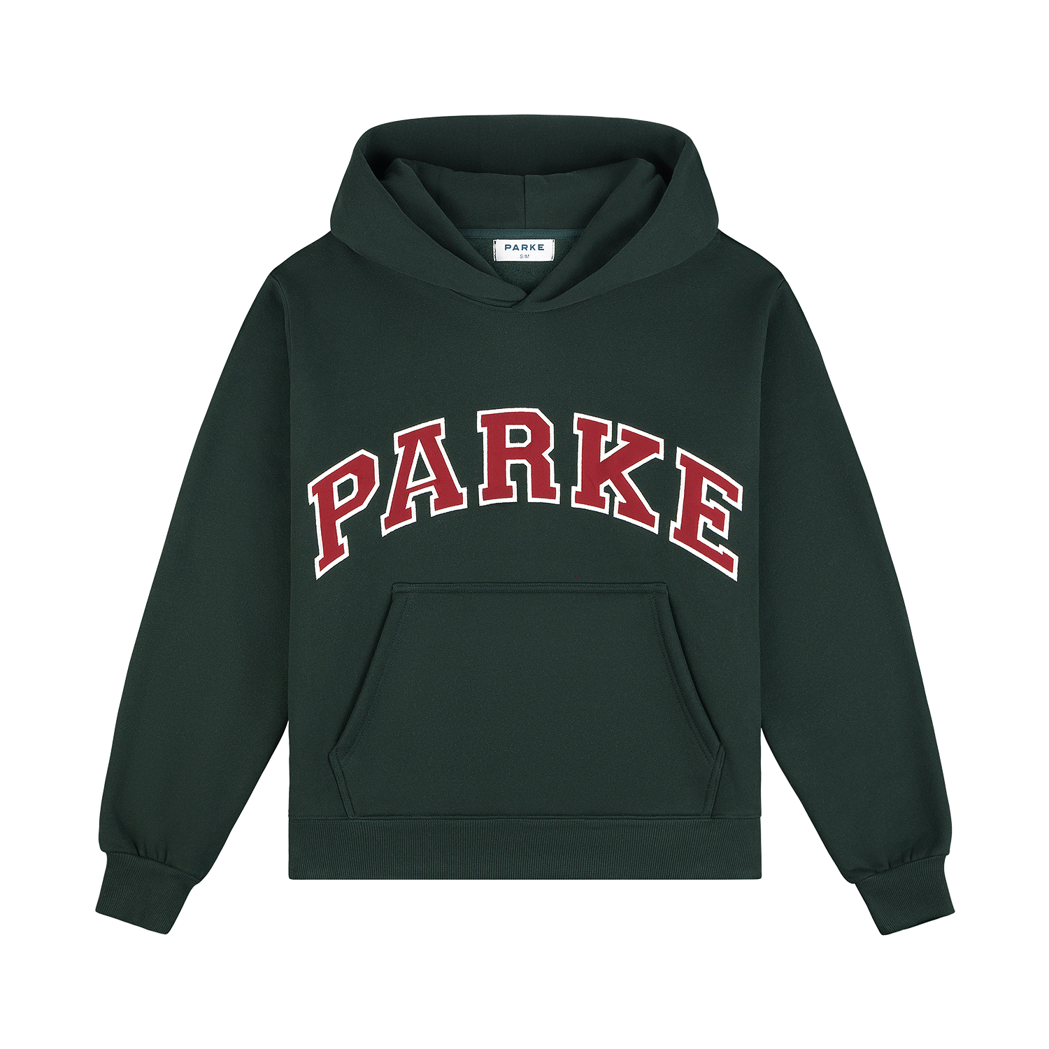 Holiday Varsity Hoodie -forest + maroon