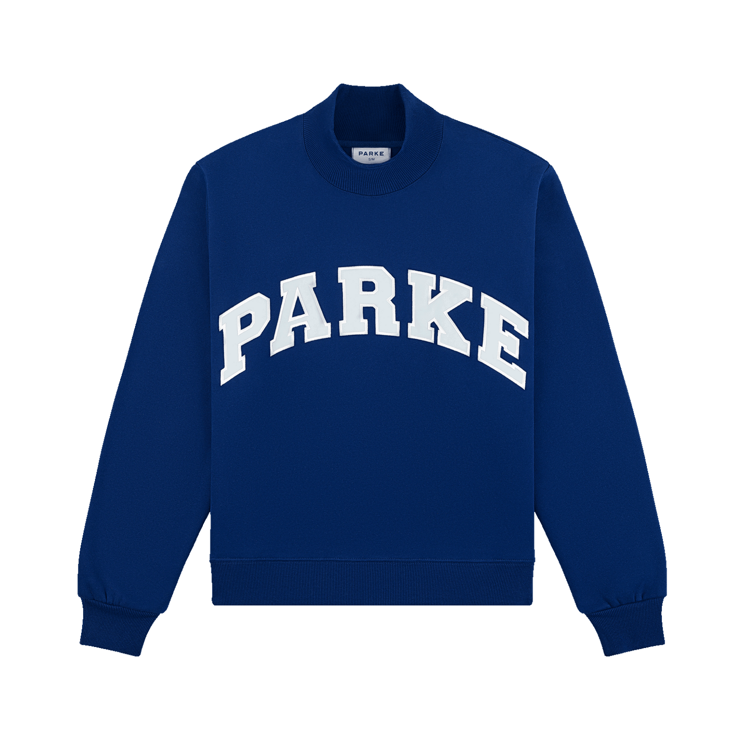 Holiday Varsity Turtleneck -winter berry + baby blue