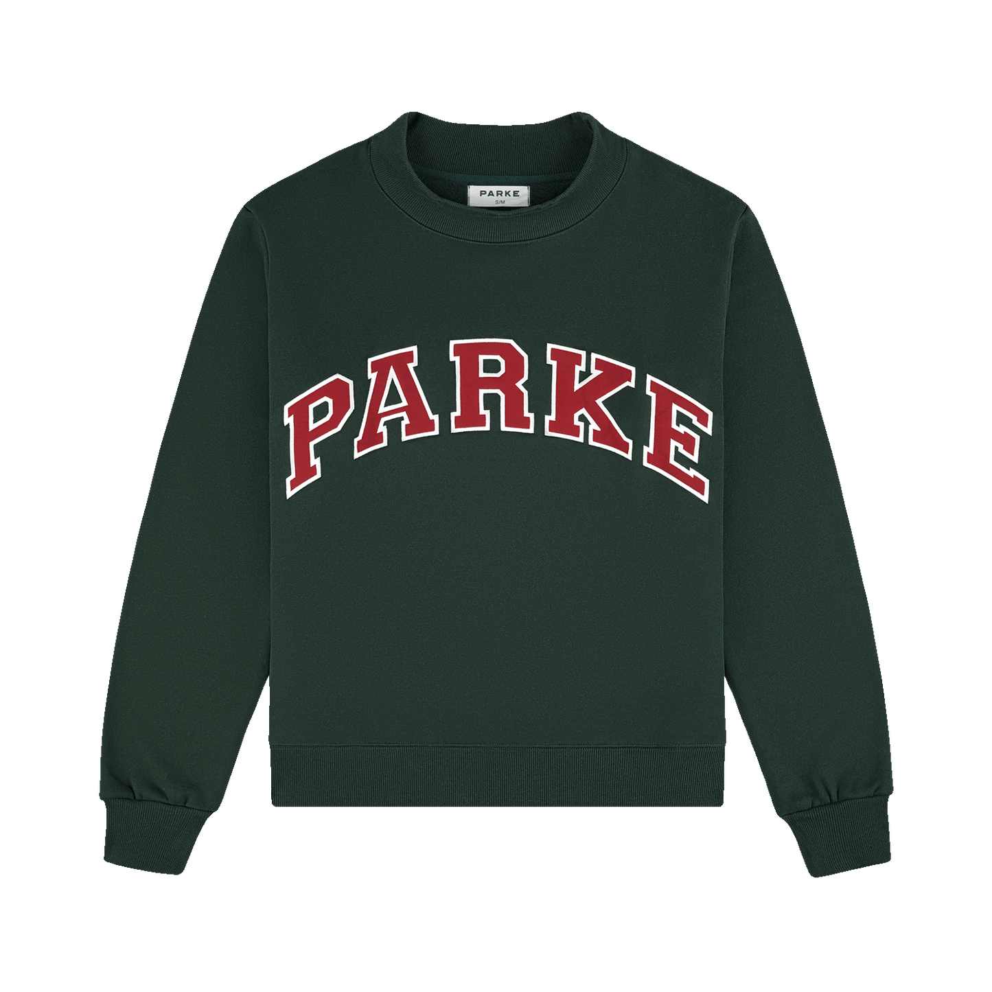 Holiday Varsity Mockneck -forest + maroon 