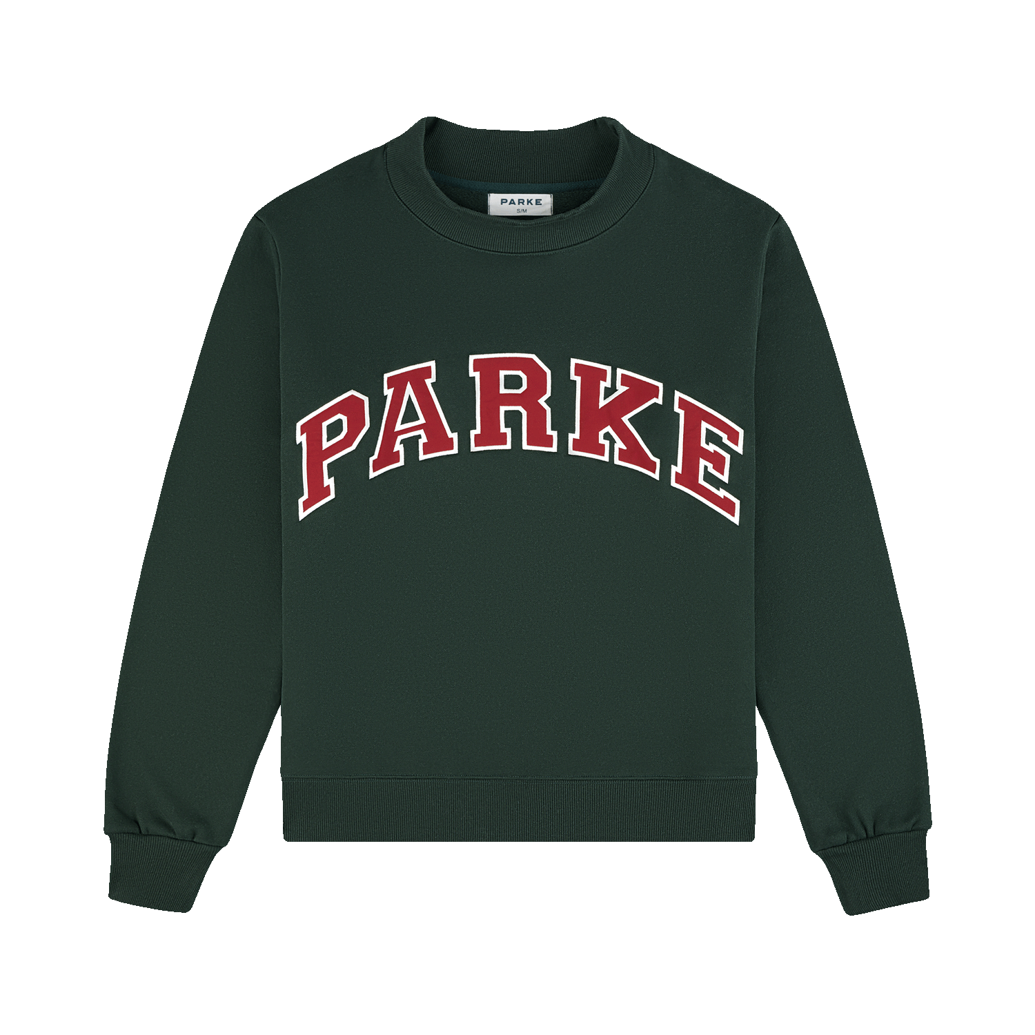 Holiday Varsity Mockneck -forest + maroon 