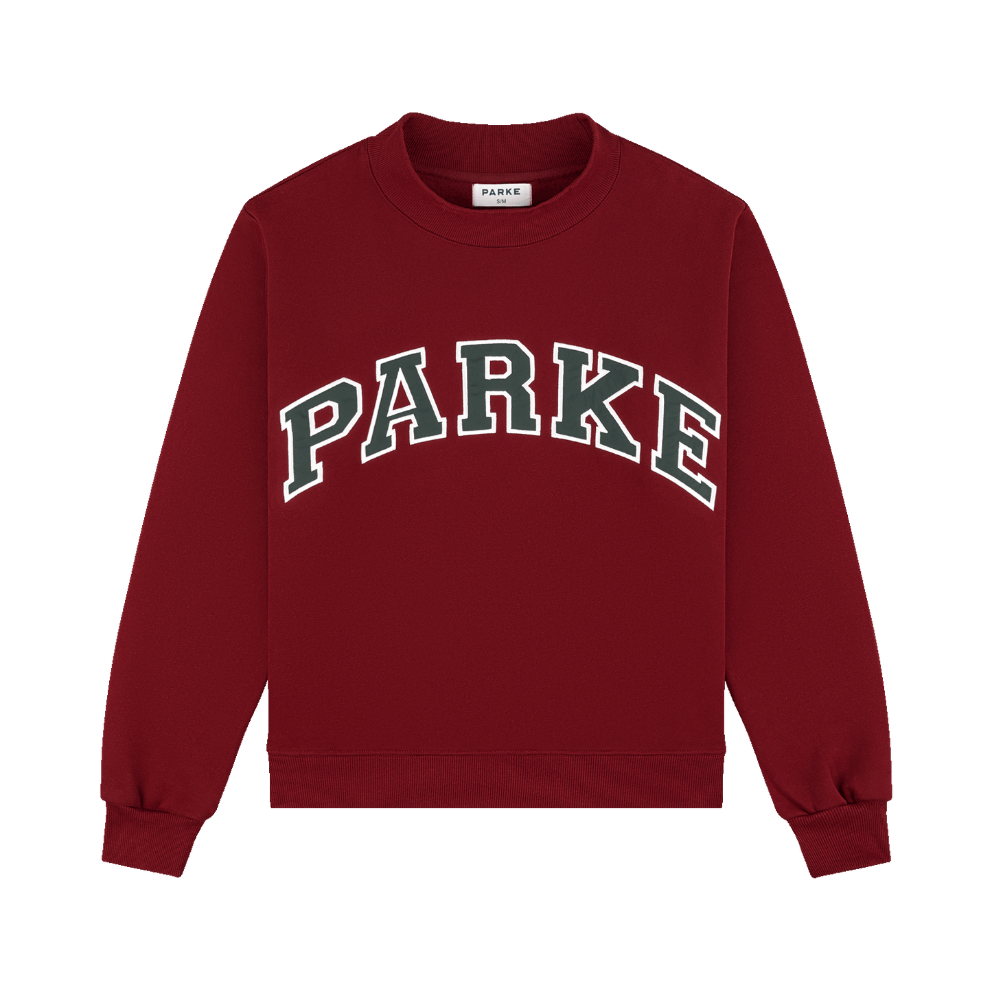 Holiday Varsity Mockneck -maroon + forest