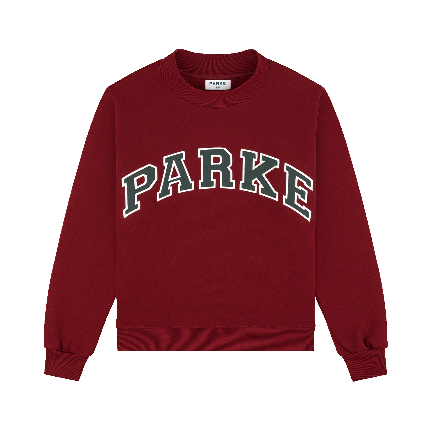 Holiday Varsity Mockneck -maroon + forest