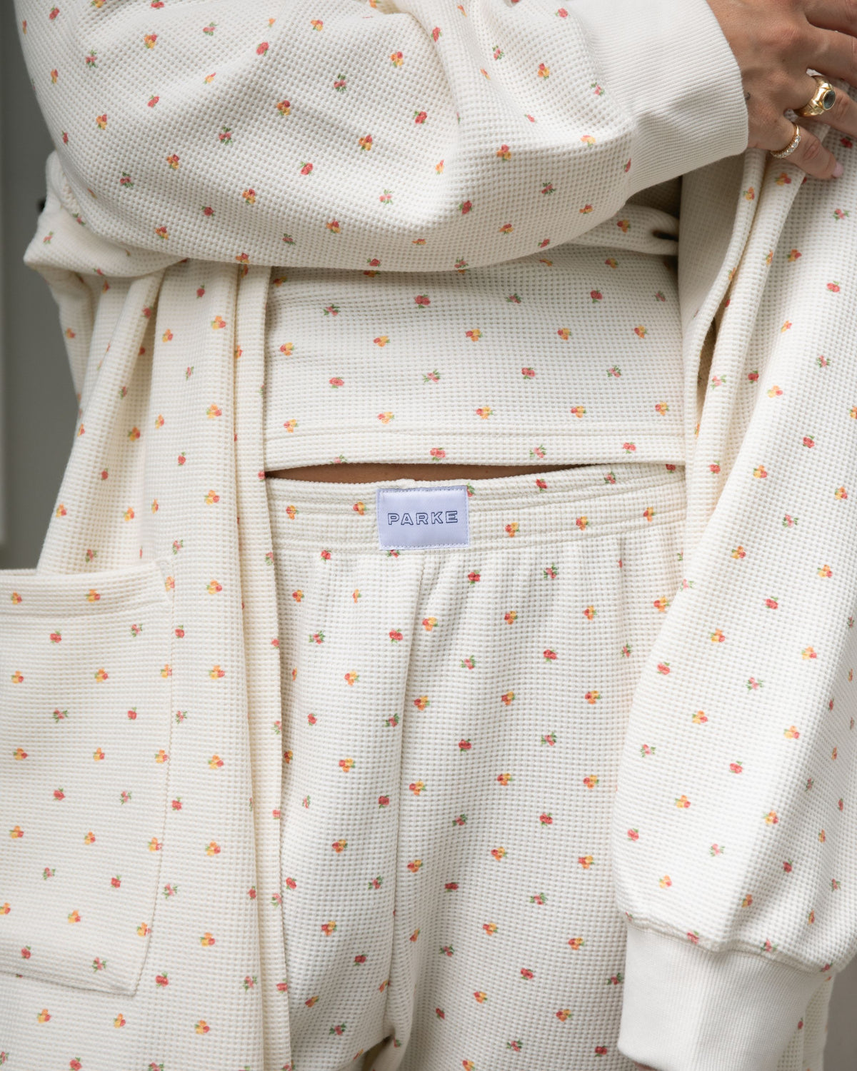 Waffle Robe - Sunset Floral