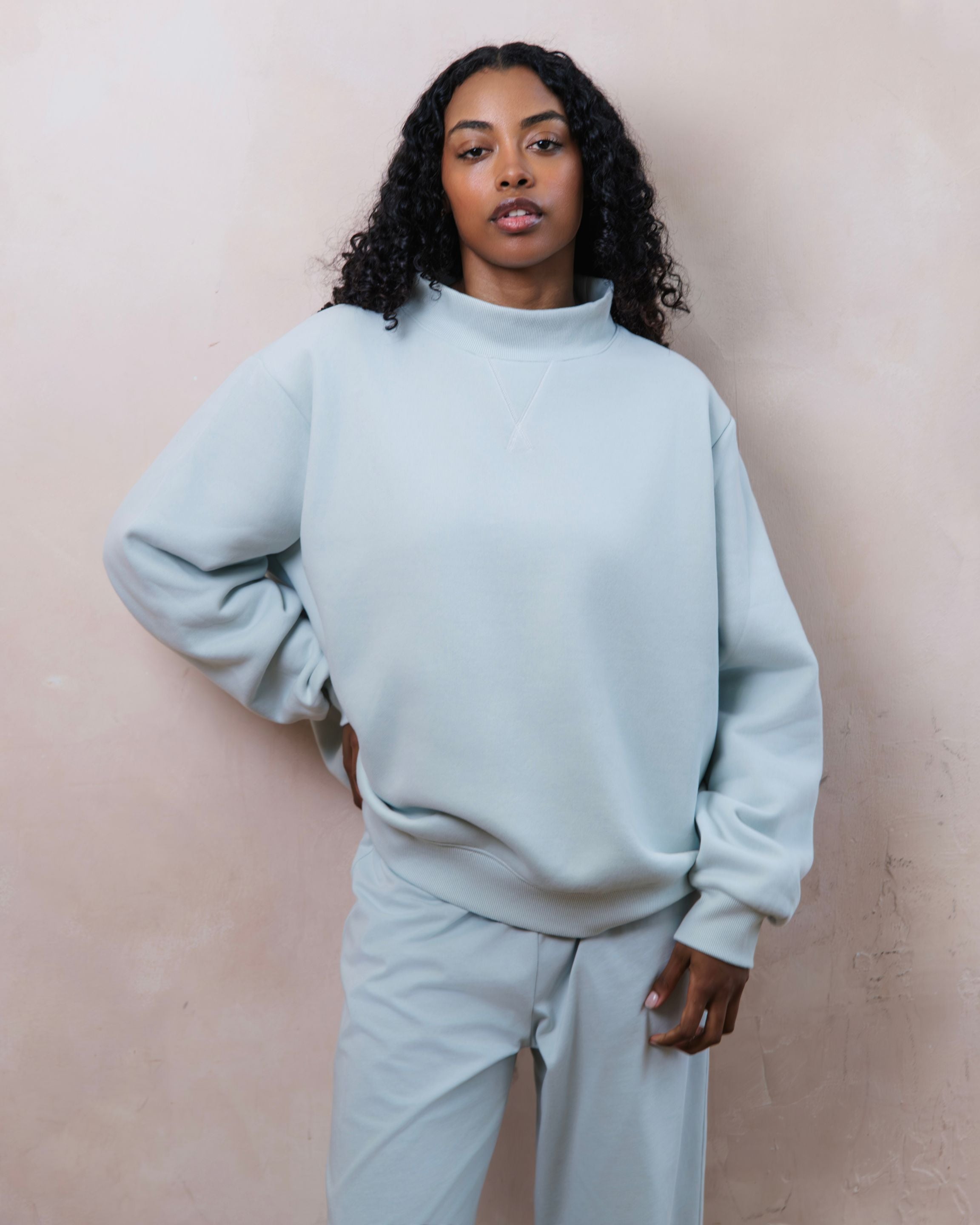 Bridal Classic Mockneck - Pale Blue – PARKE