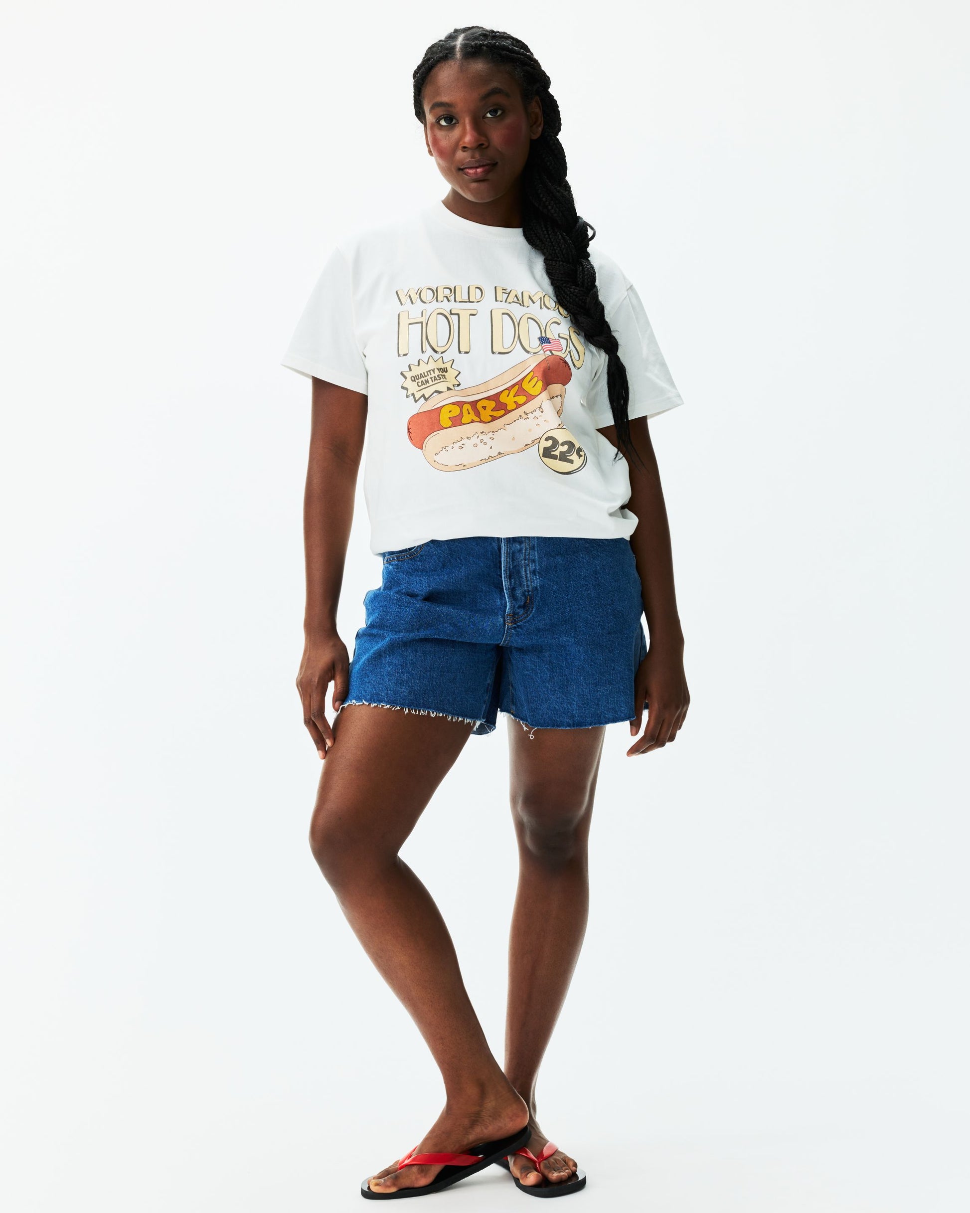 Hot Dog Graphic Tee - White