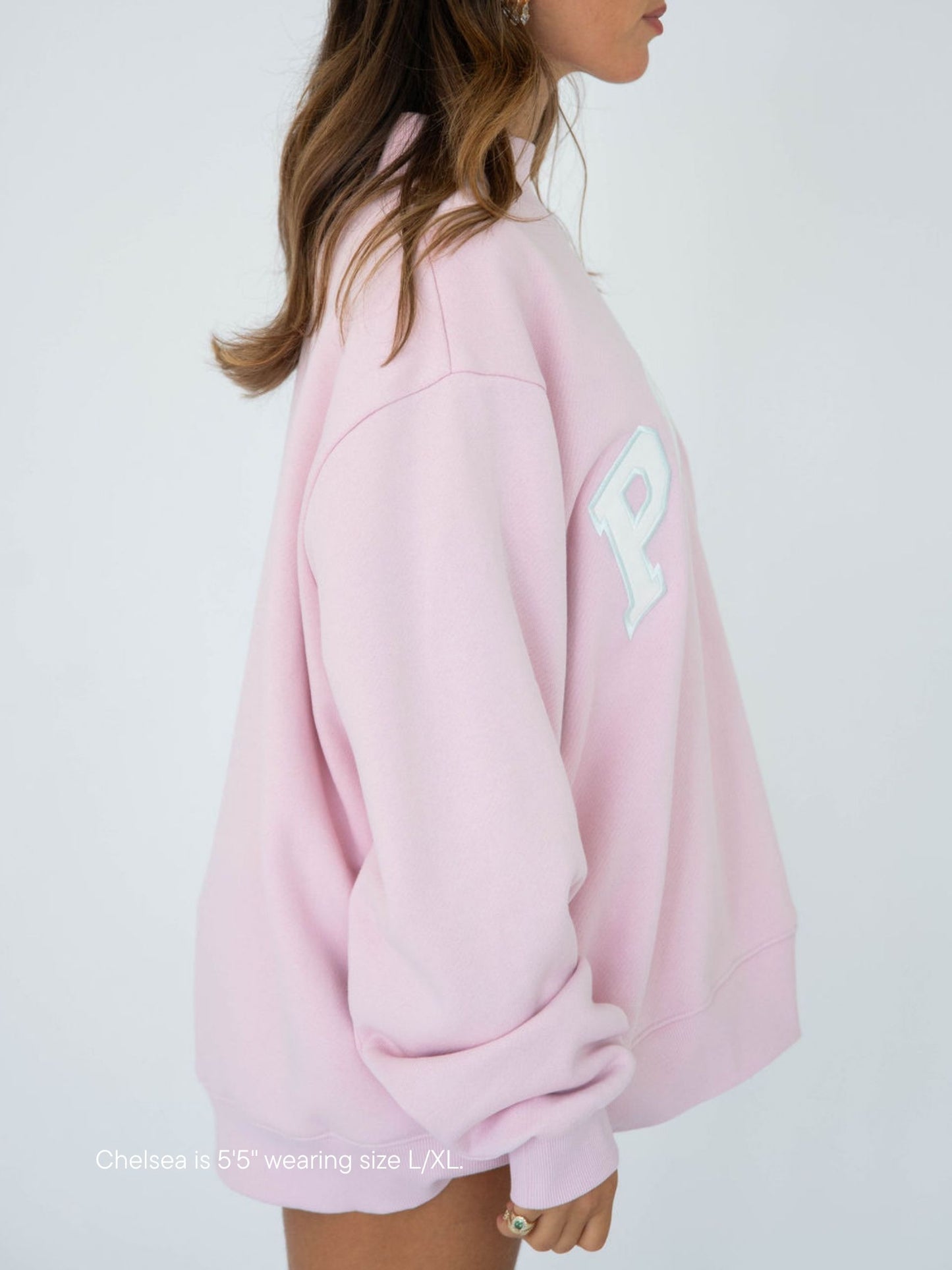 varsity mockneck -sprinkle + white