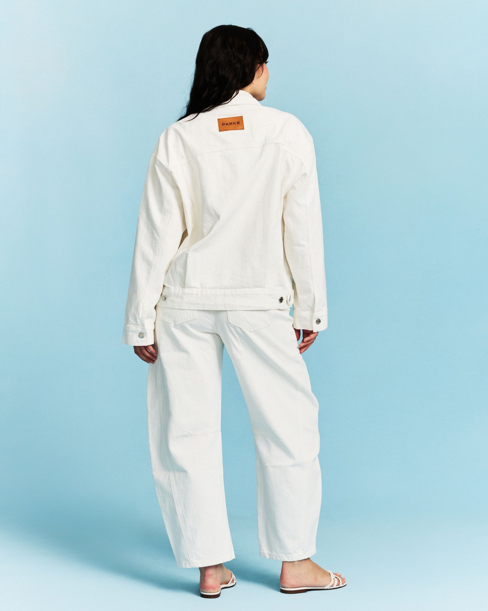 Oversized Denim Jacket - White