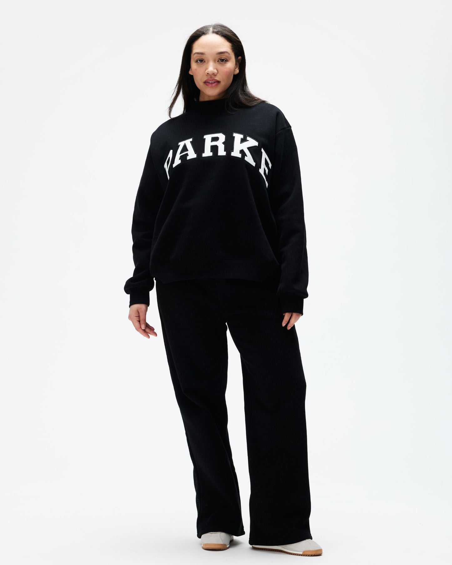 Varsity Mockneck - Black + White