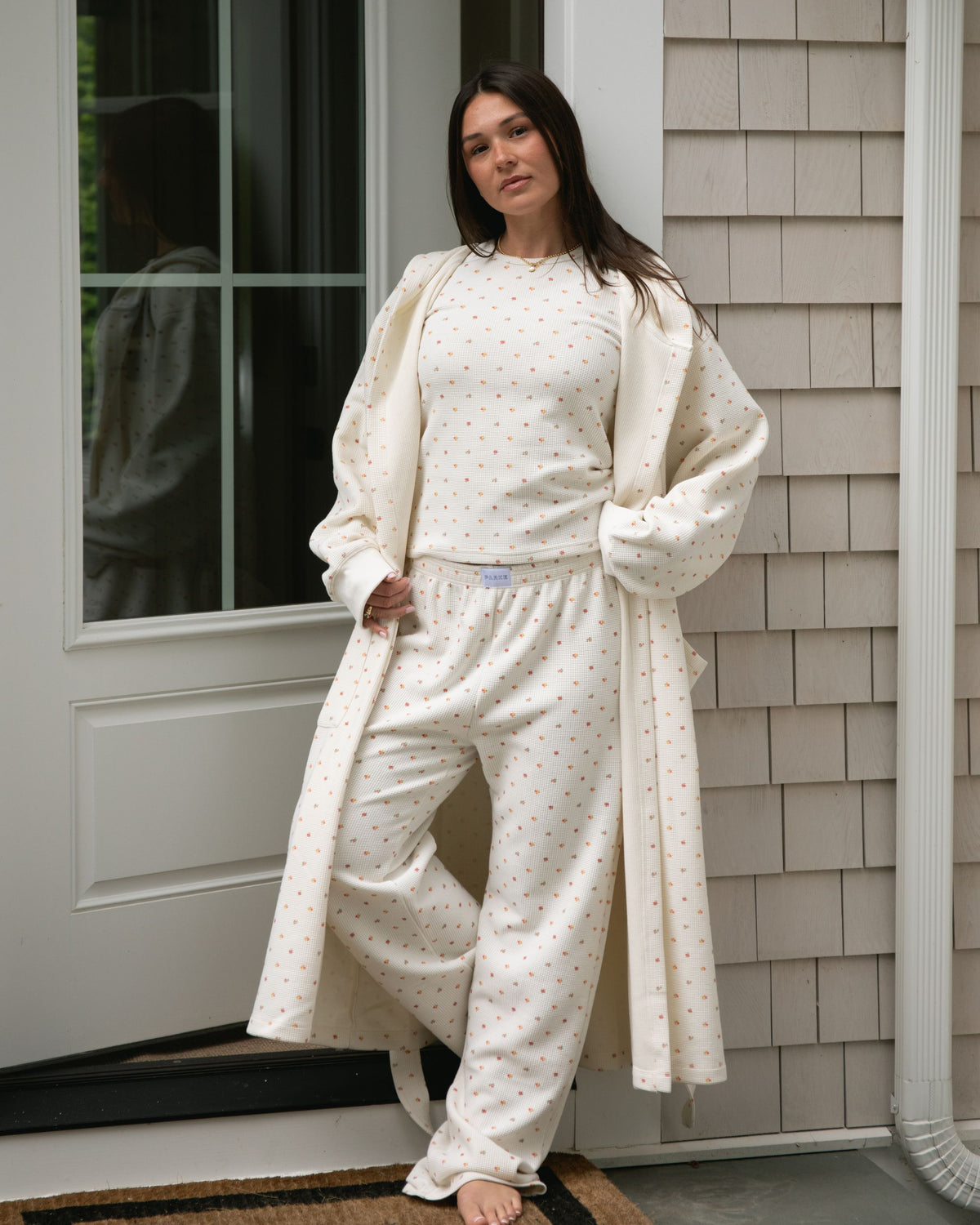 Waffle Robe - Sunset Floral