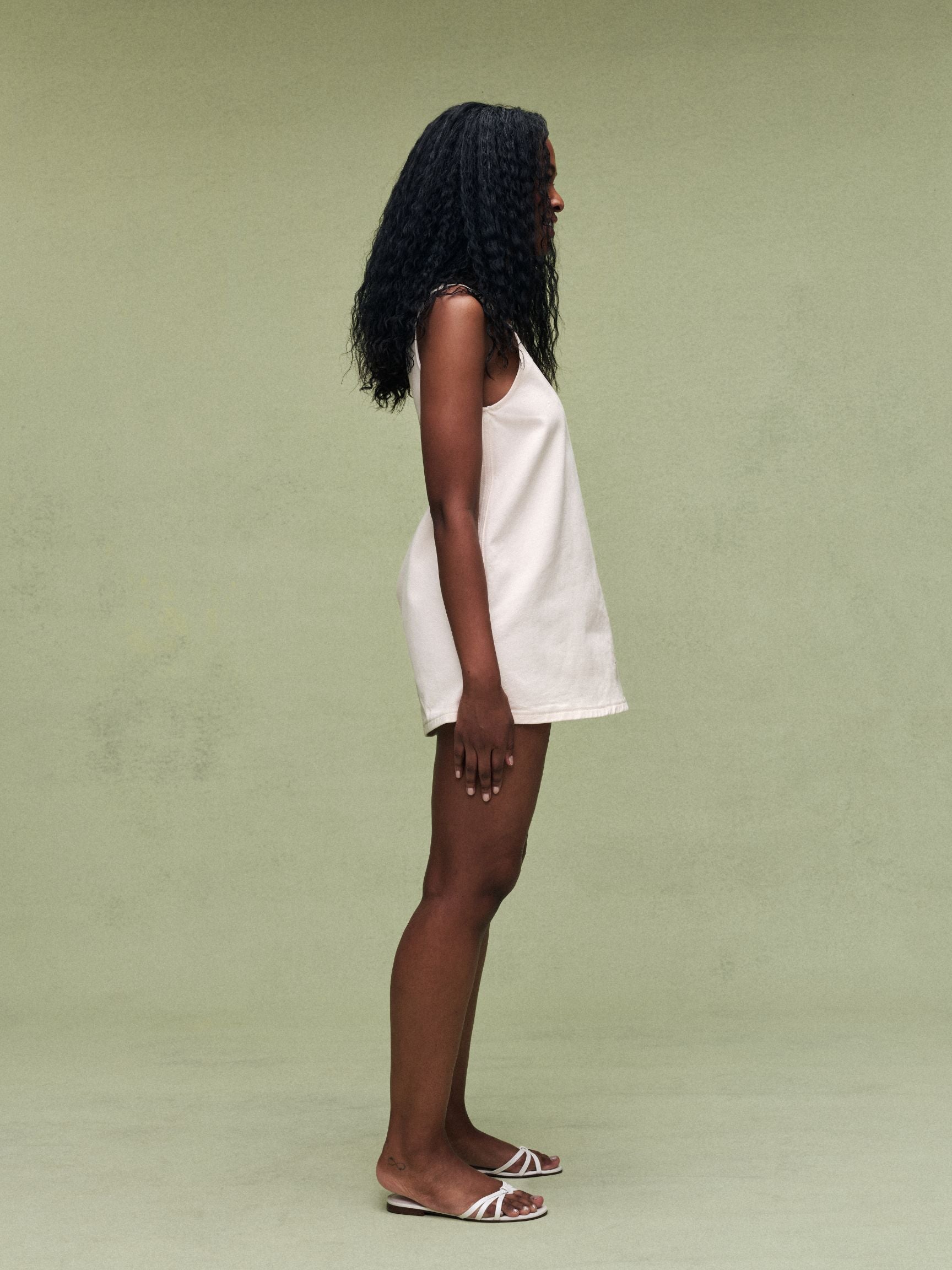 parke denim mini dress PARKE Denim Mini Dress