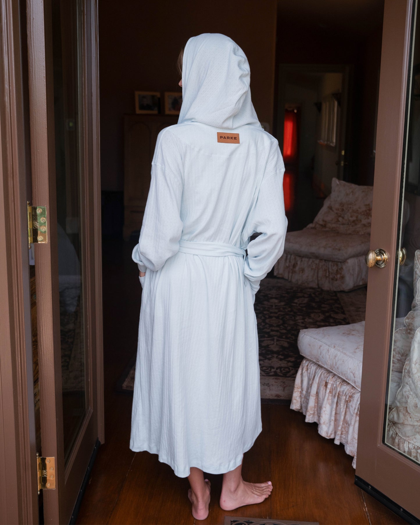 Pointelle Robe - Pale Blue