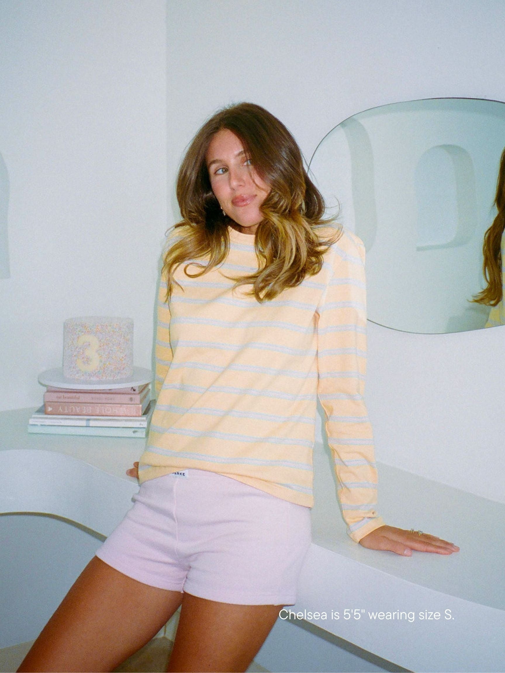 striped long sleeve tee -birthday stripe
