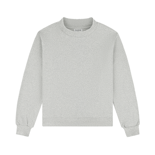 Ribbed Mockneck Pullover - Grey