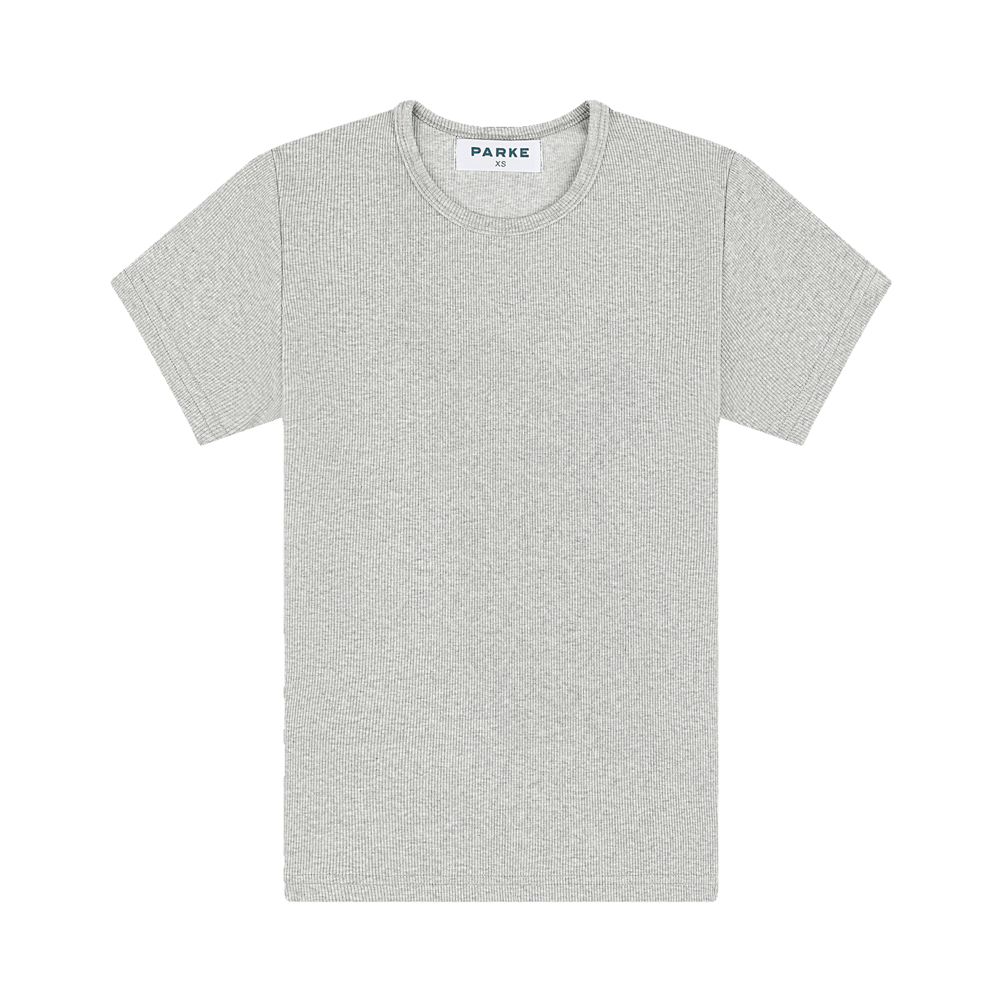 Ribbed Short Sleeve T-Shirt - Grey