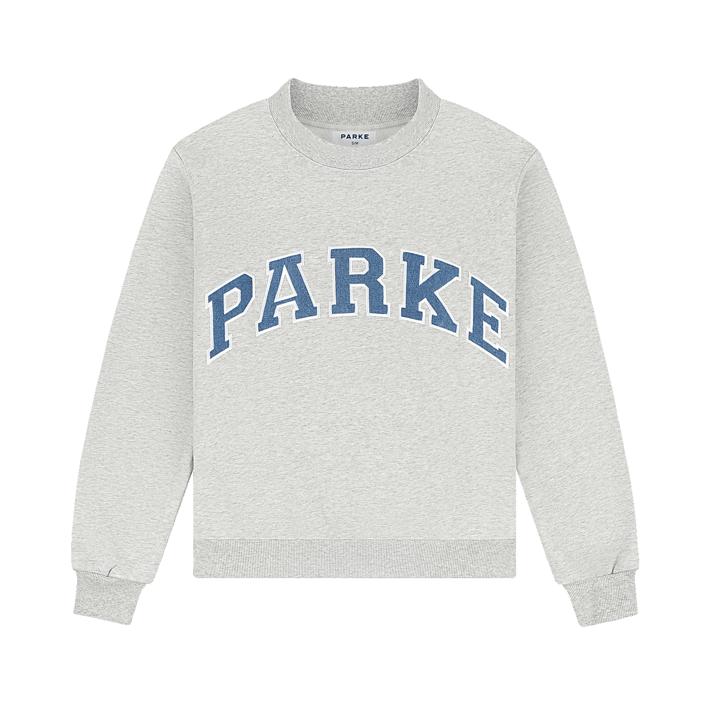 Vintage Denim Varsity Mockneck - Classic Grey + Vintage Denim