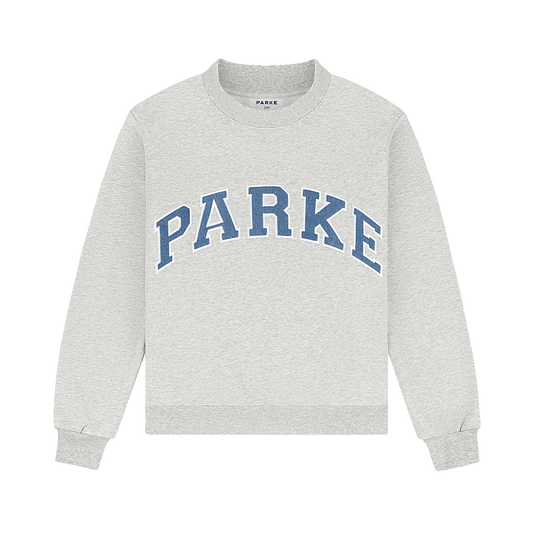 Vintage Denim Varsity Mockneck - Classic Grey + Vintage Denim