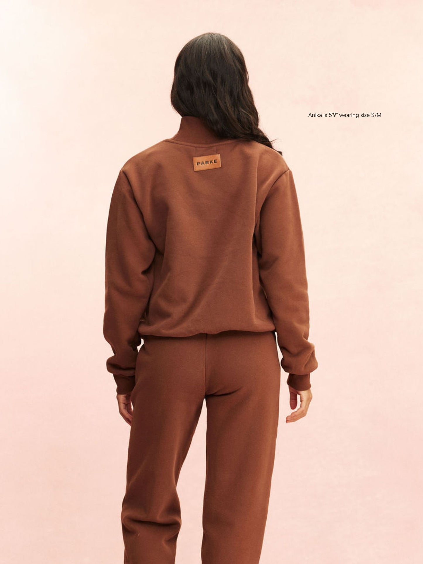 girl wearing Classic Turtleneck -mocha