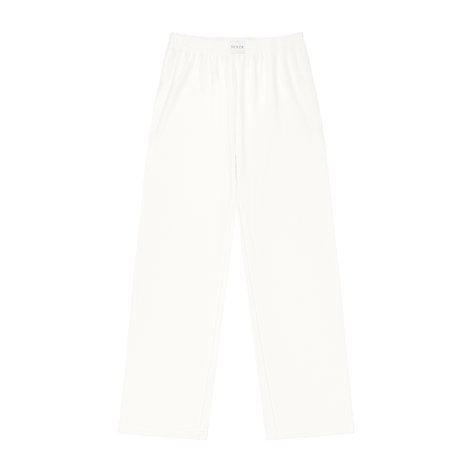Towel Terry Boxer Sweatpants - White
