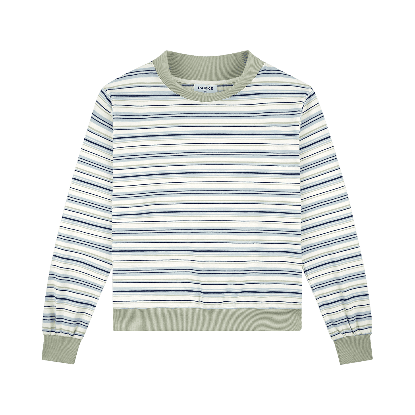 Striped Mockneck Pullover - Sea Stripe