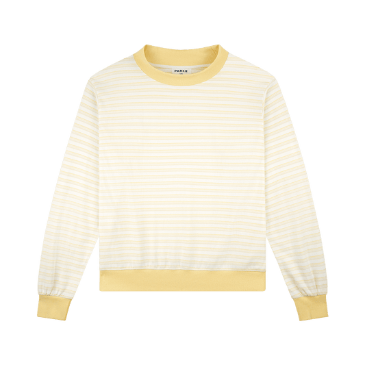 Striped Mockneck Pullover - Sun Stripe