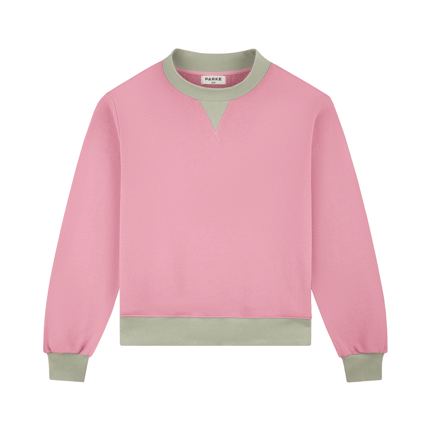 Two Tone Classic Mockneck - Conch + Seafoam