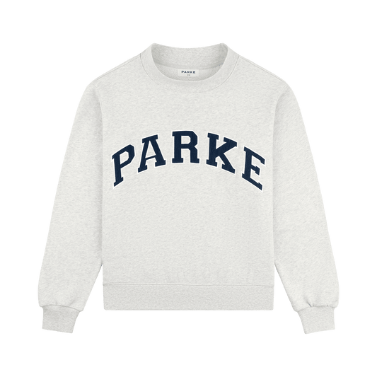 Heritage Parke OG Varsity Mockneck - Heather Grey + Denim