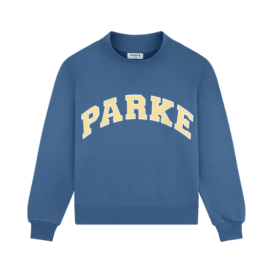 Varsity Mockneck - Washed Indigo + Peel