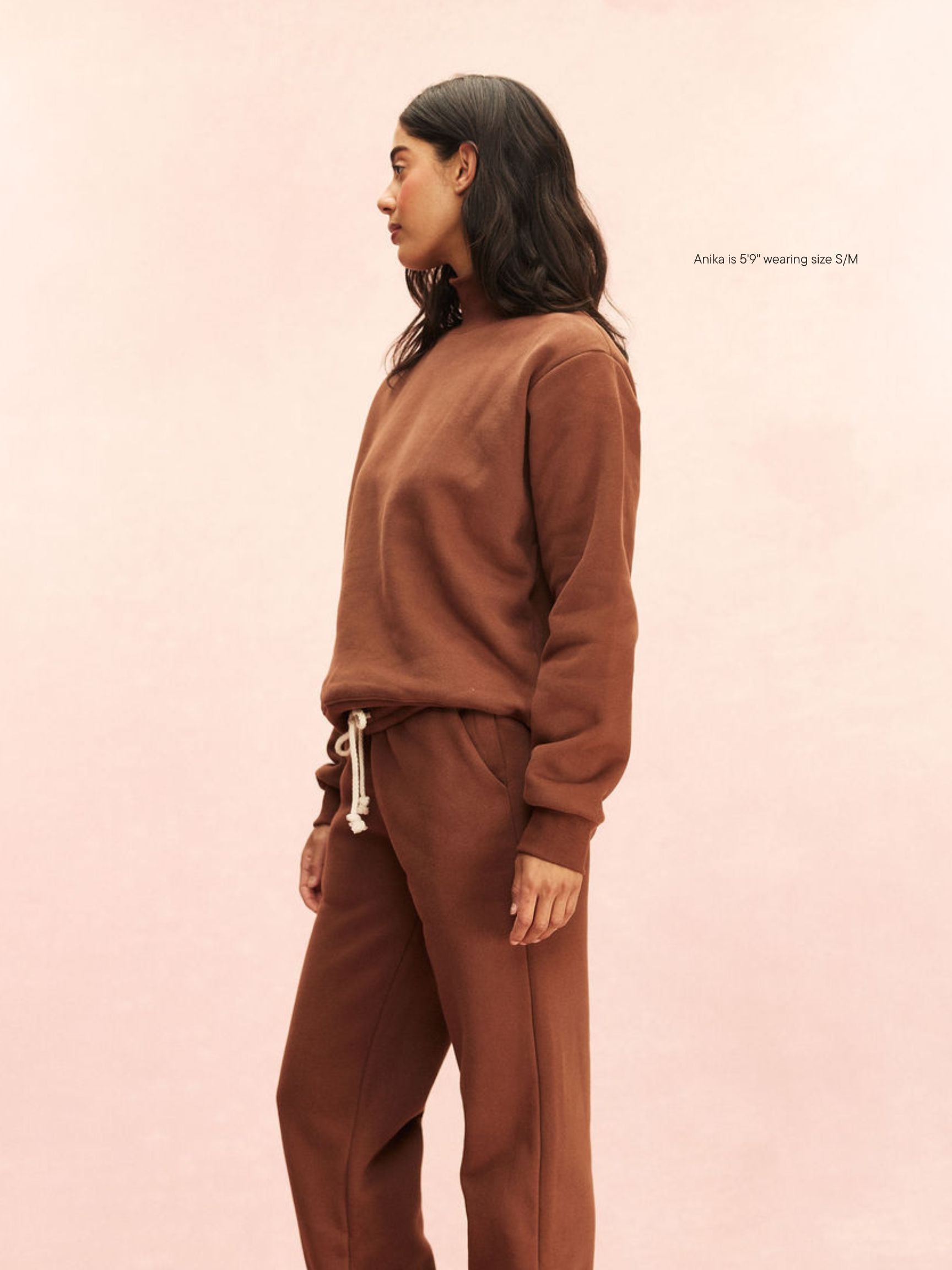girl wearing Classic Turtleneck -mocha