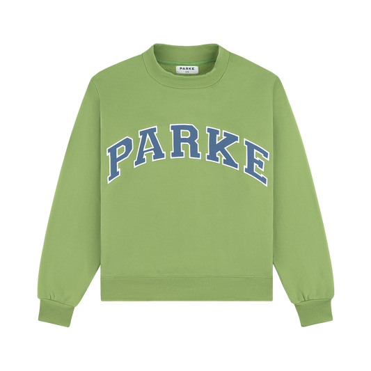 Varsity Mockneck - Matcha + Bluestone