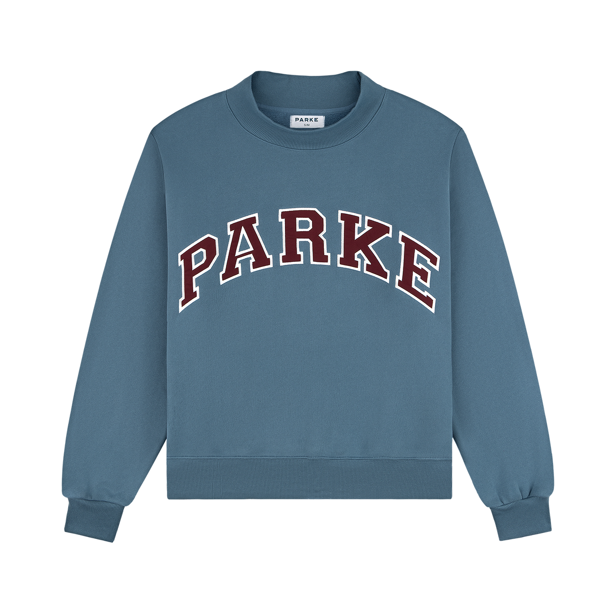 Varsity Mockneck - Bluestone + Port