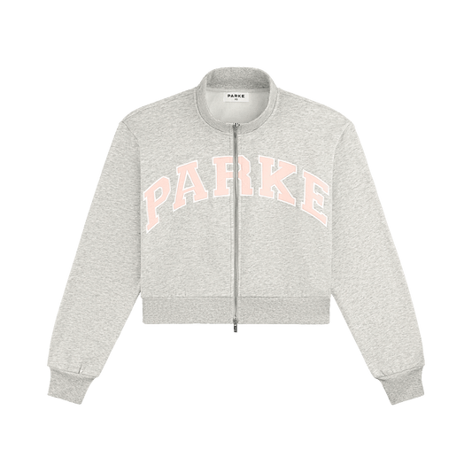 Zip Up Varsity Mockneck - Fawn