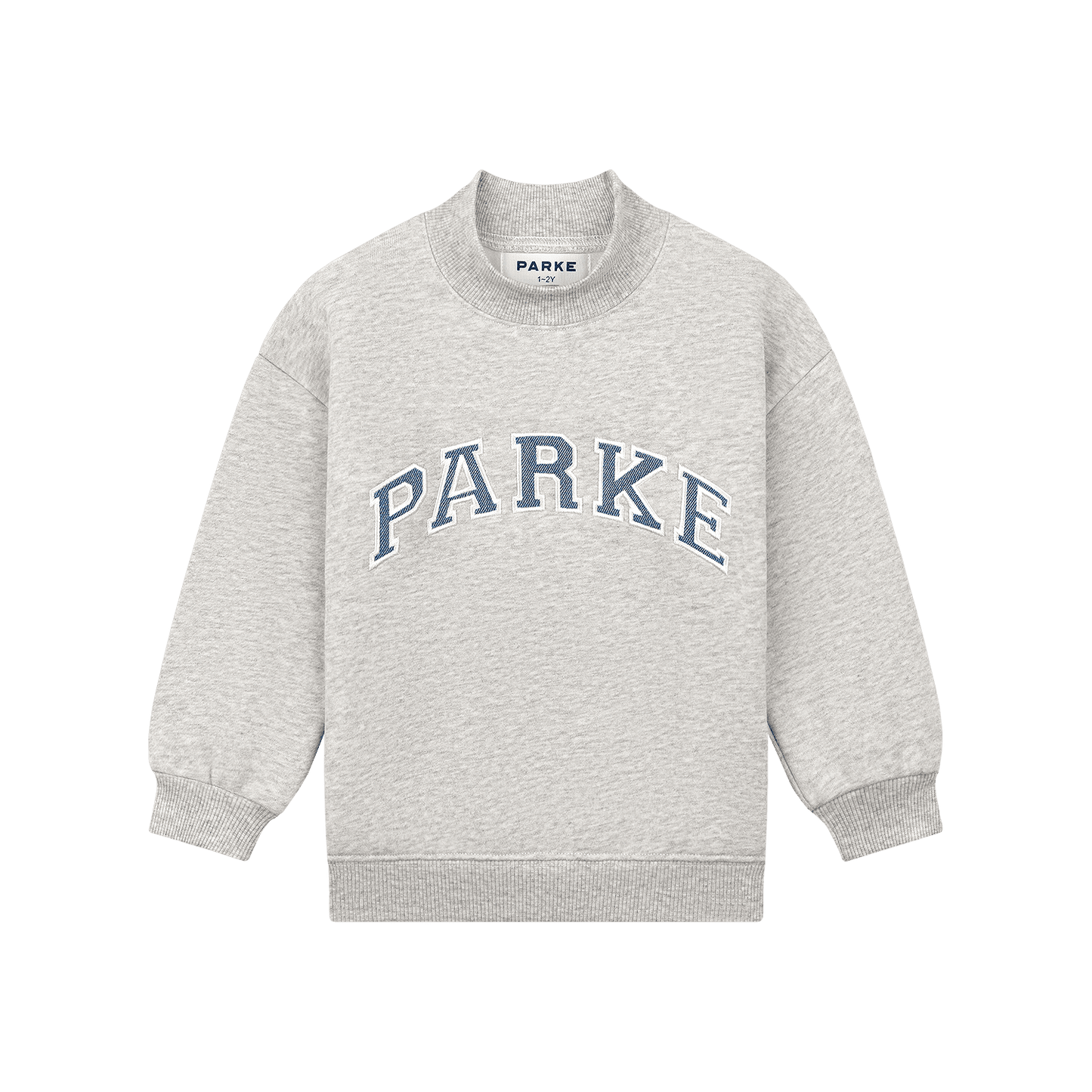 Kids Varsity Mockneck - Classic Grey + Vintage