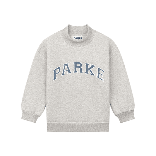 Kids Varsity Mockneck - Classic Grey + Vintage