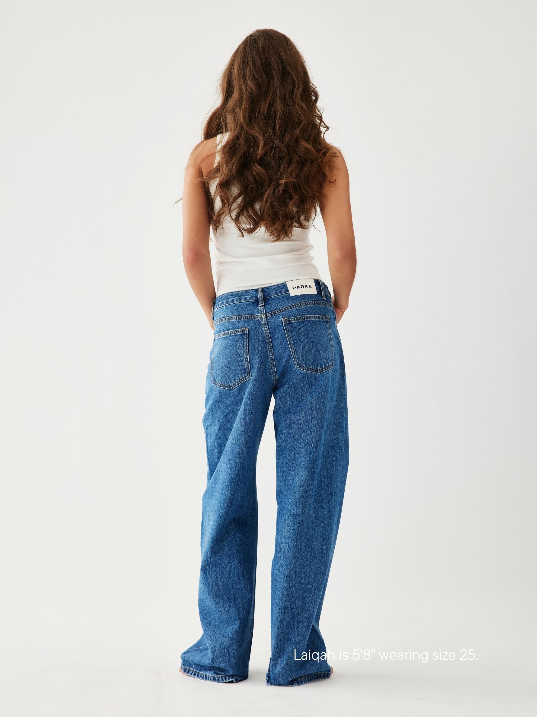adjustable jean -medium wash