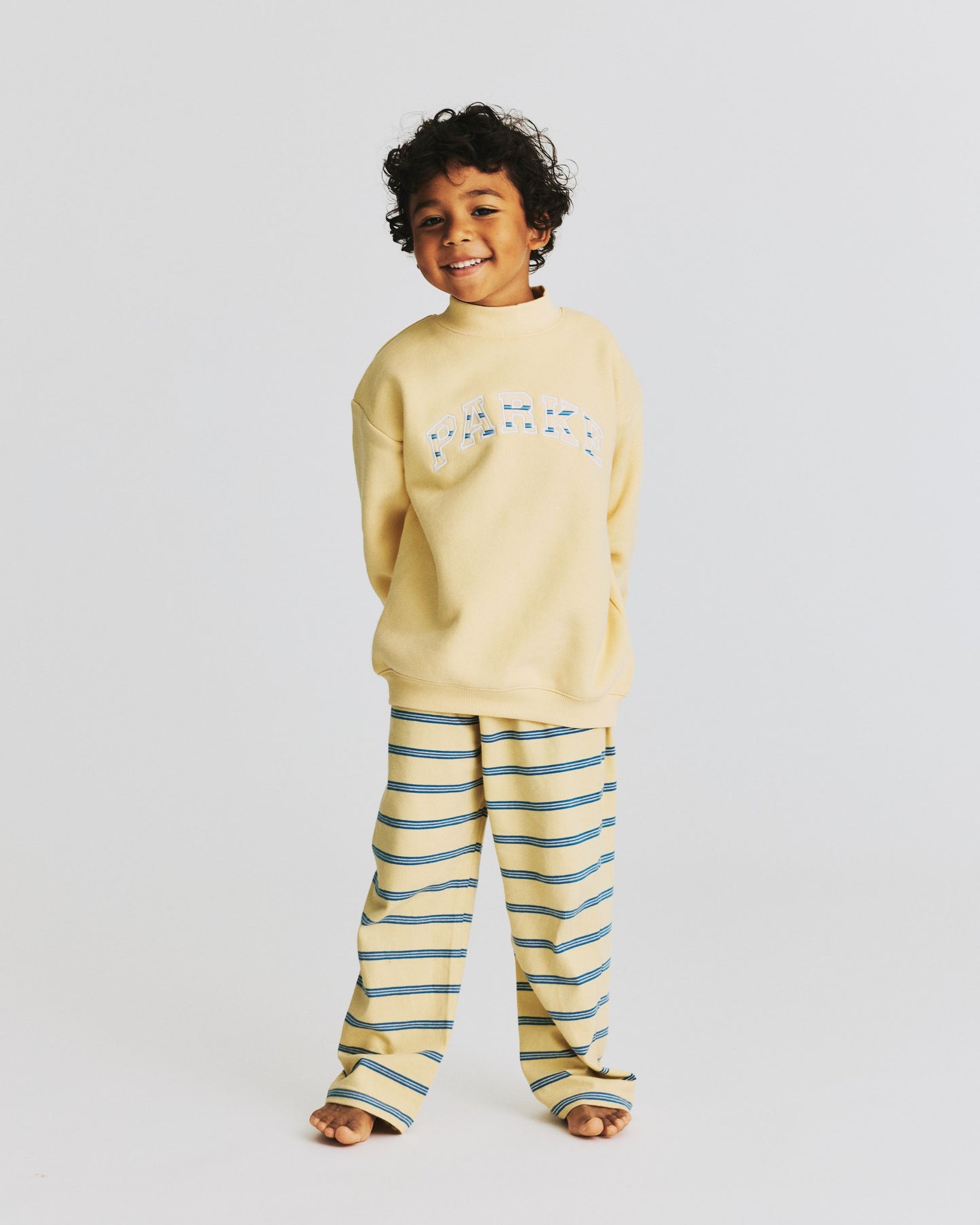 Kids Varsity Mockneck - Peel + Peel Stripe