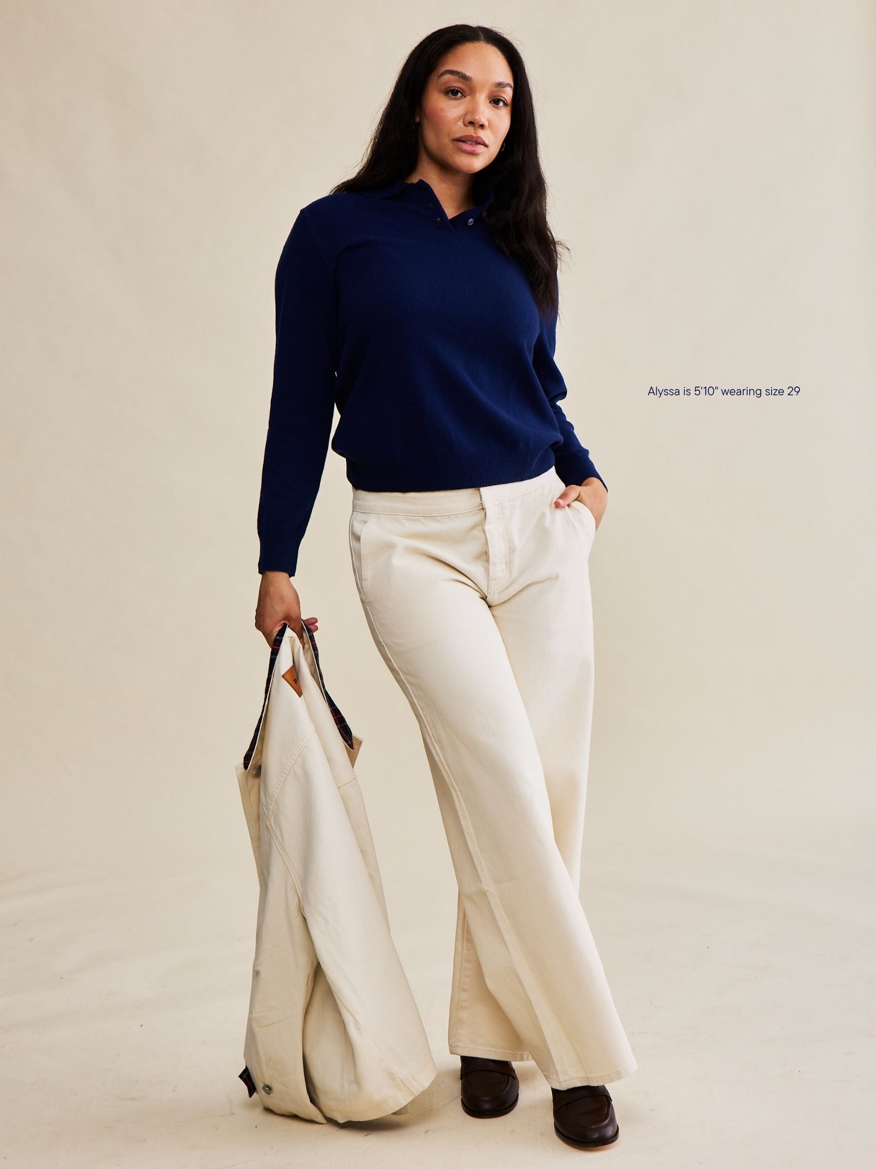 trouser jean -cream