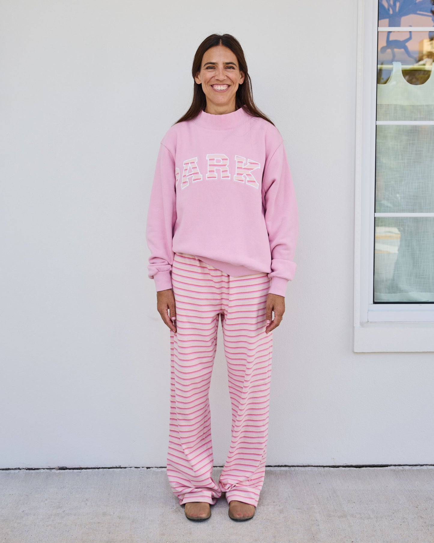Varsity Mockneck - Sweetpea