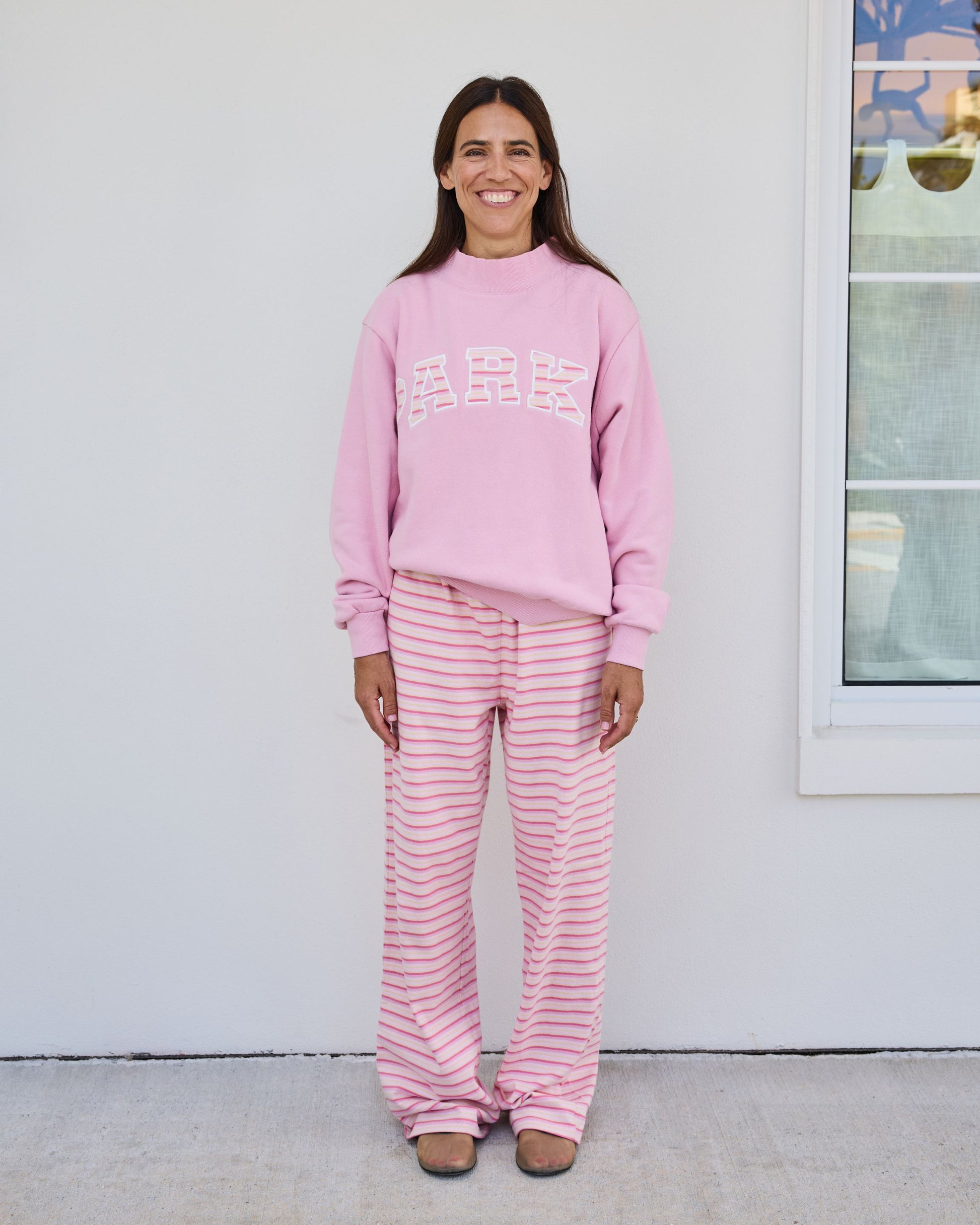 Varsity Mockneck - Sweetpea