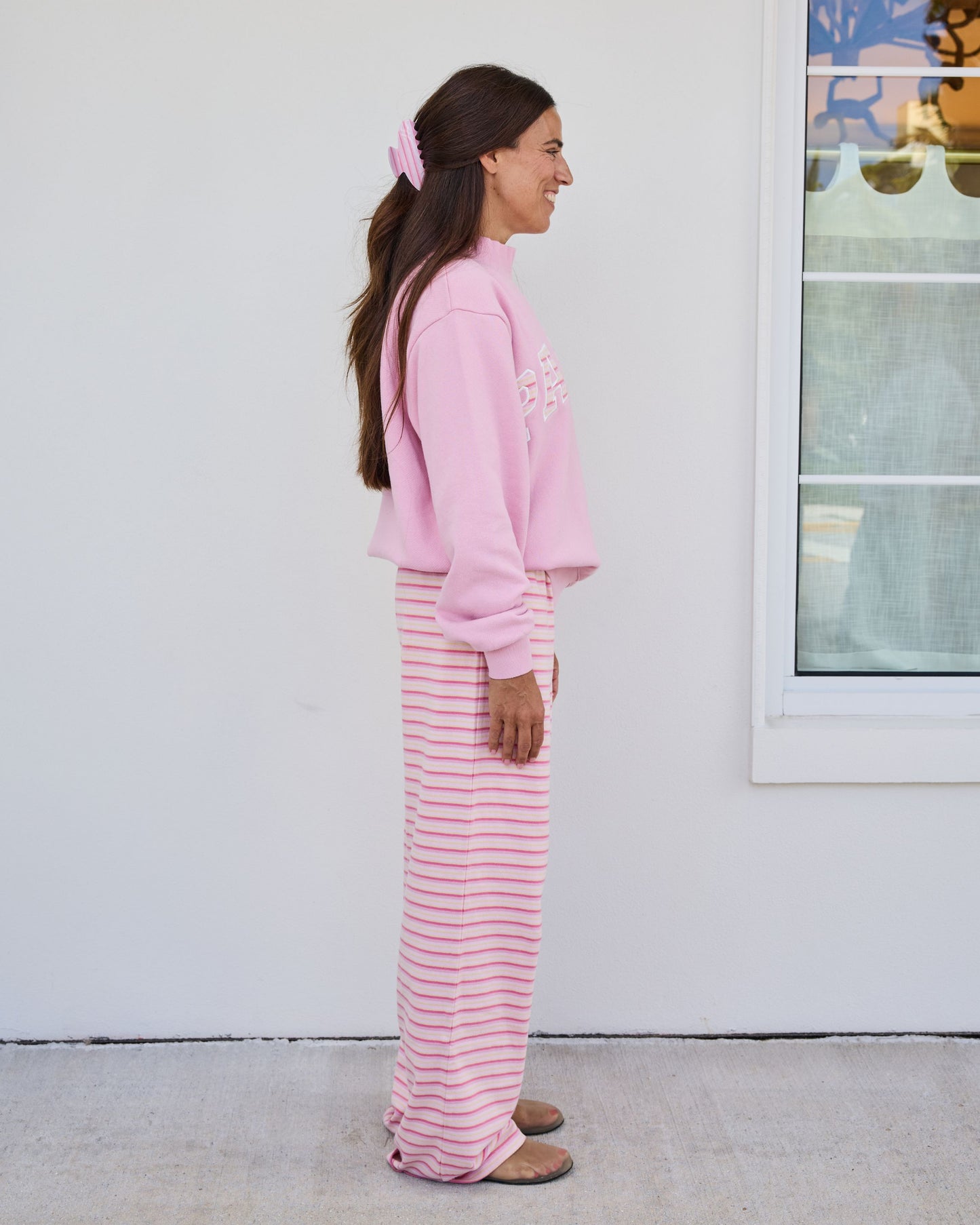 Varsity Mockneck - Sweetpea