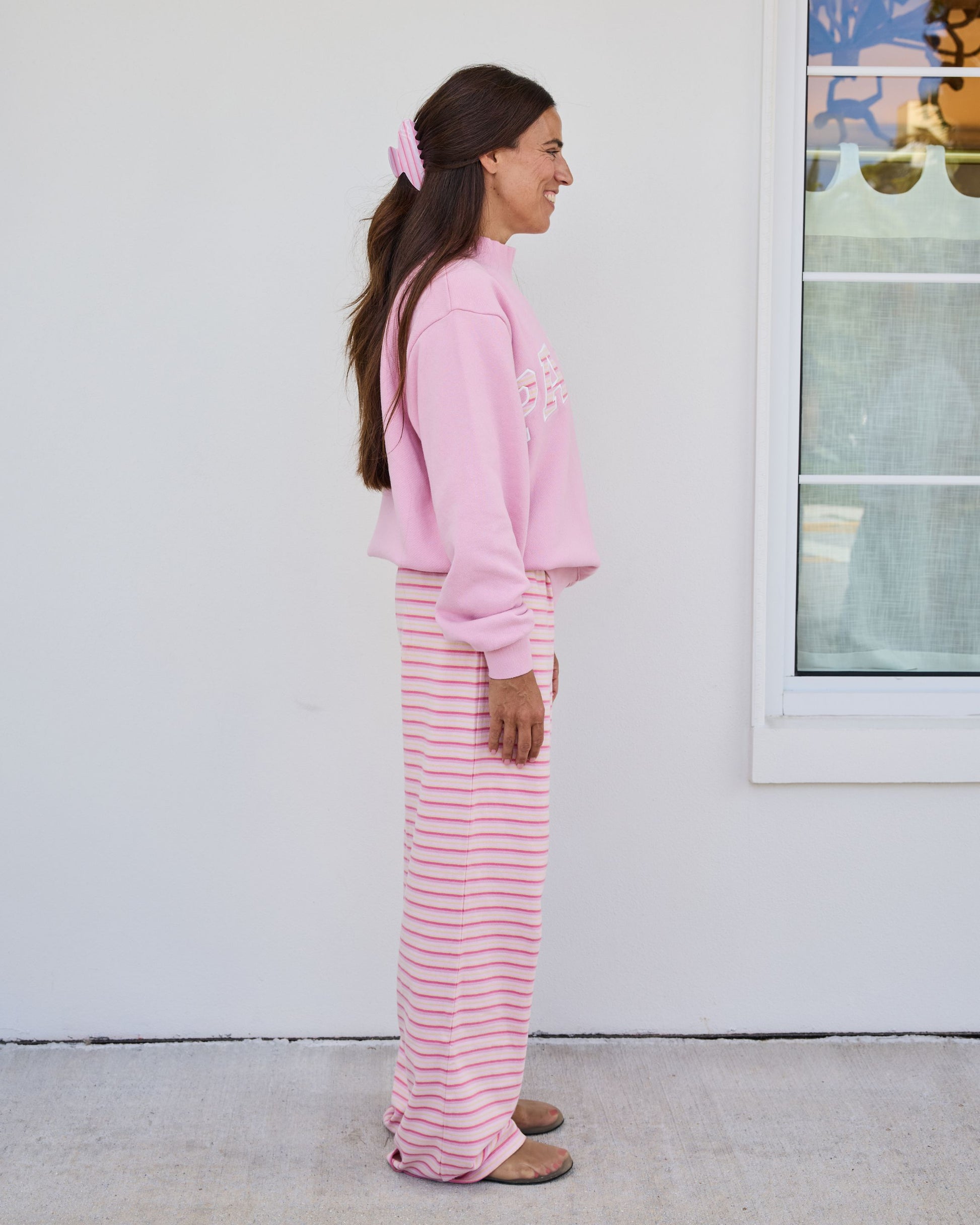 Varsity Mockneck - Sweetpea