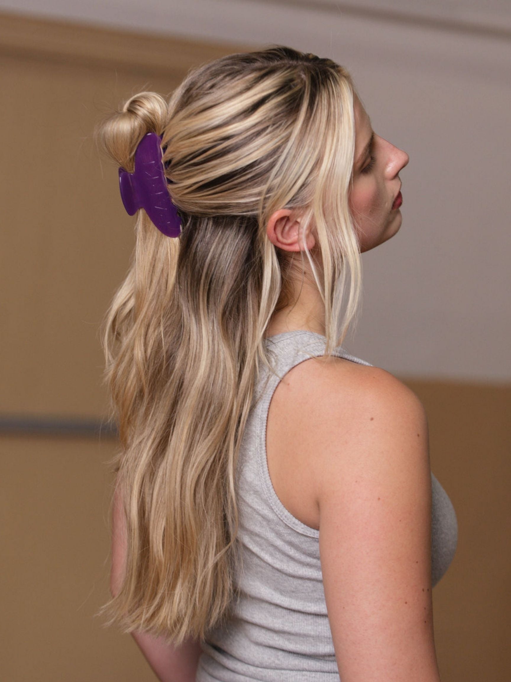 claw clip -amethyst