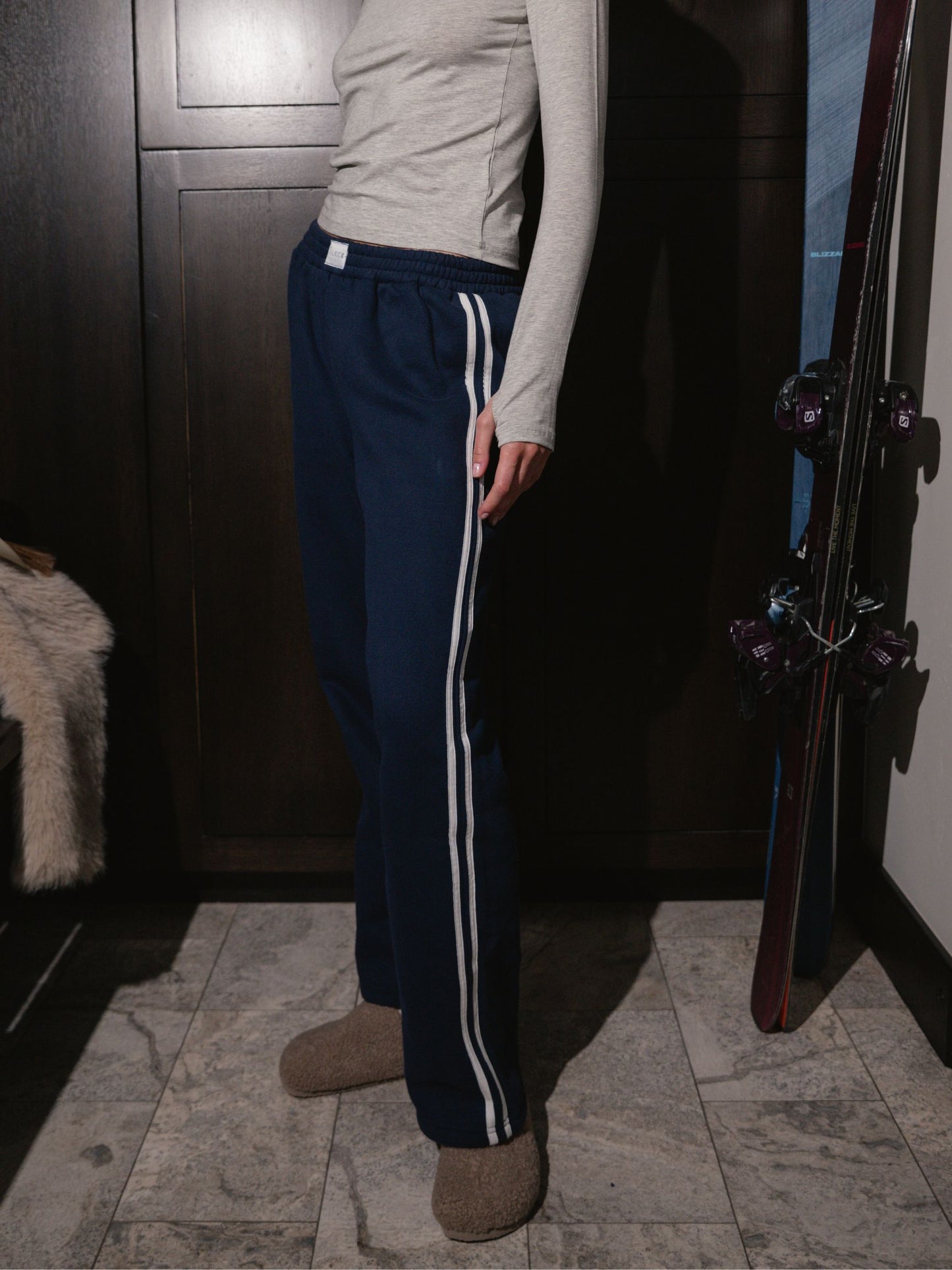 Sport Stripe Boxer Sweatpants - Shadow