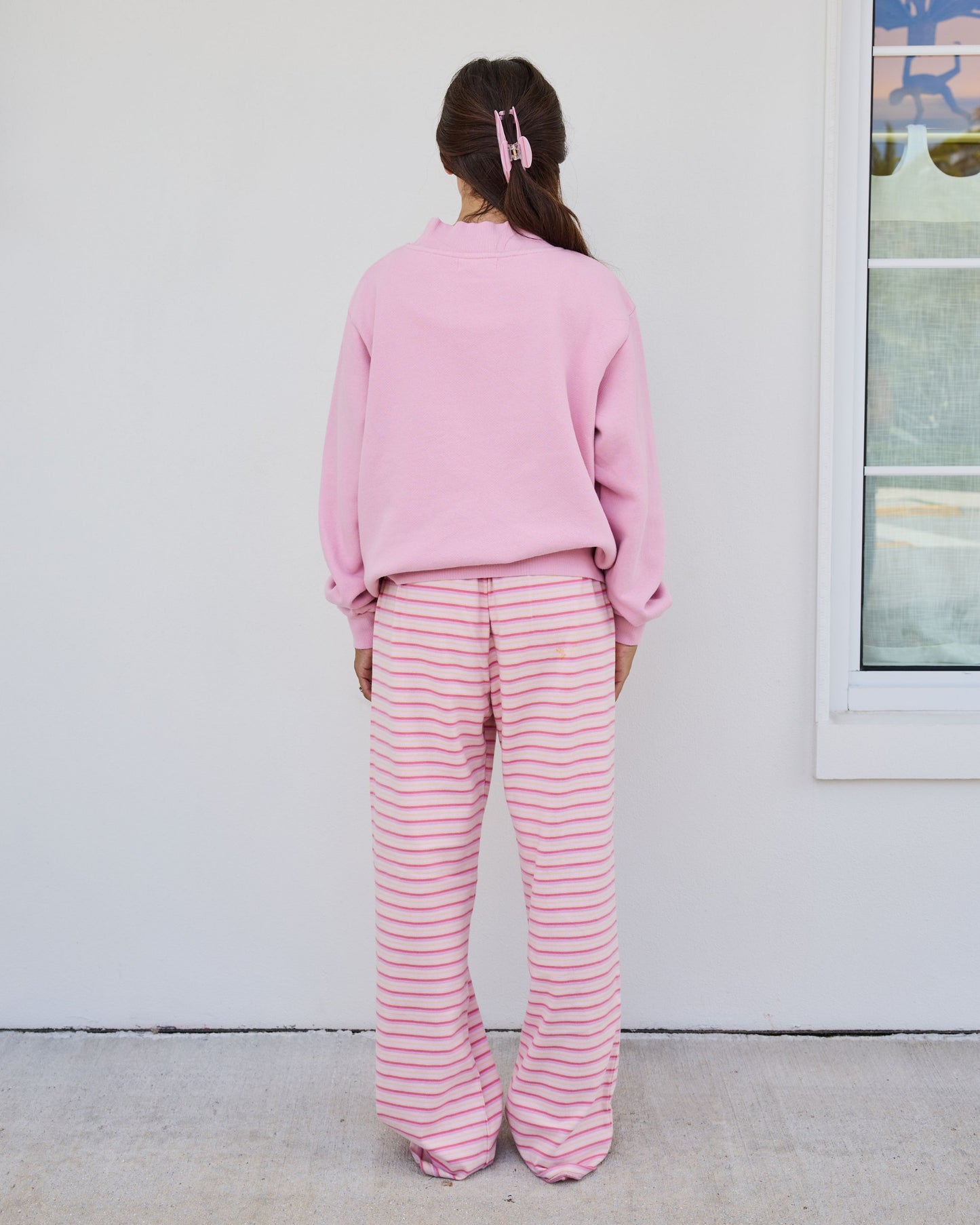 Varsity Mockneck - Sweetpea