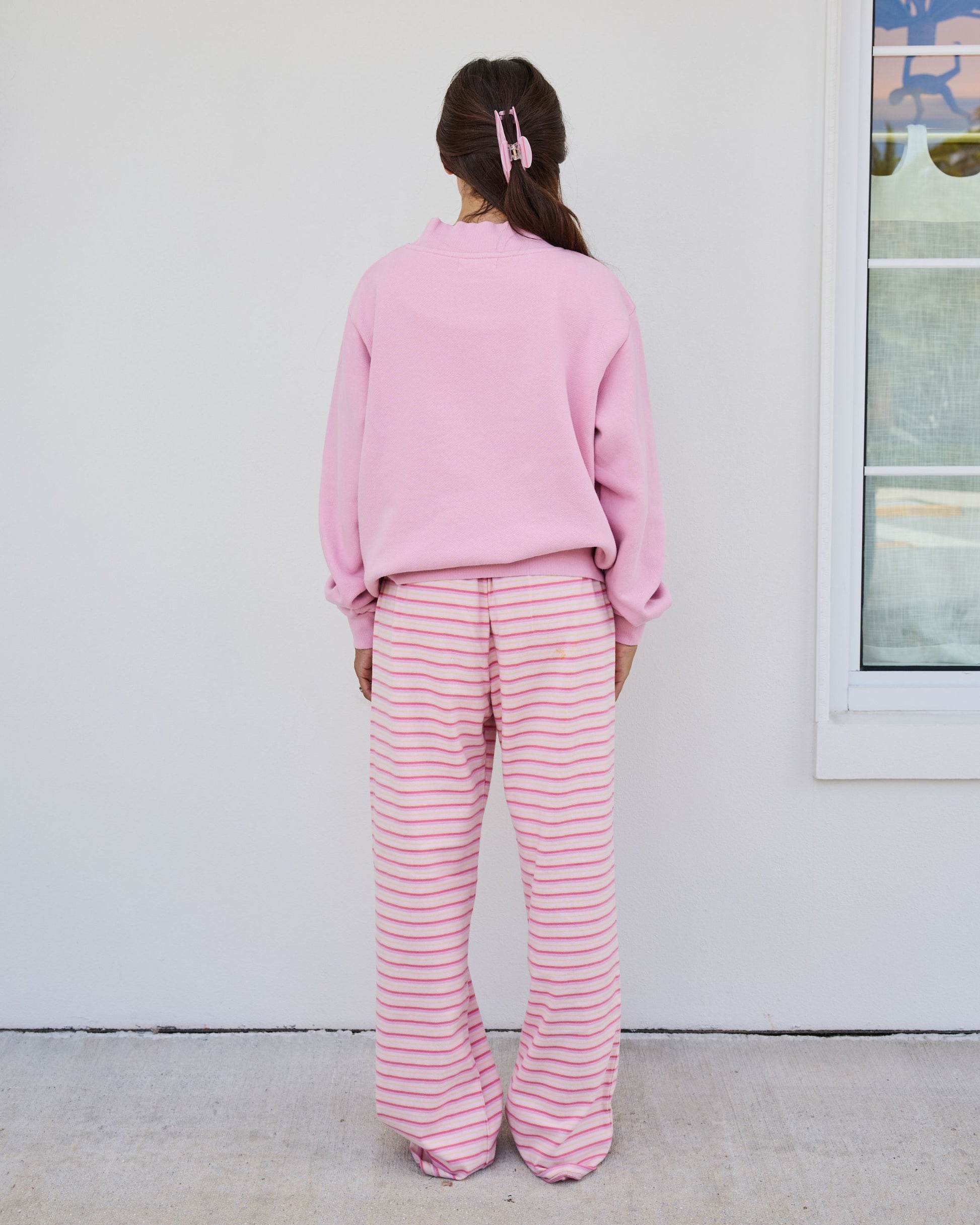 Varsity Mockneck - Sweetpea