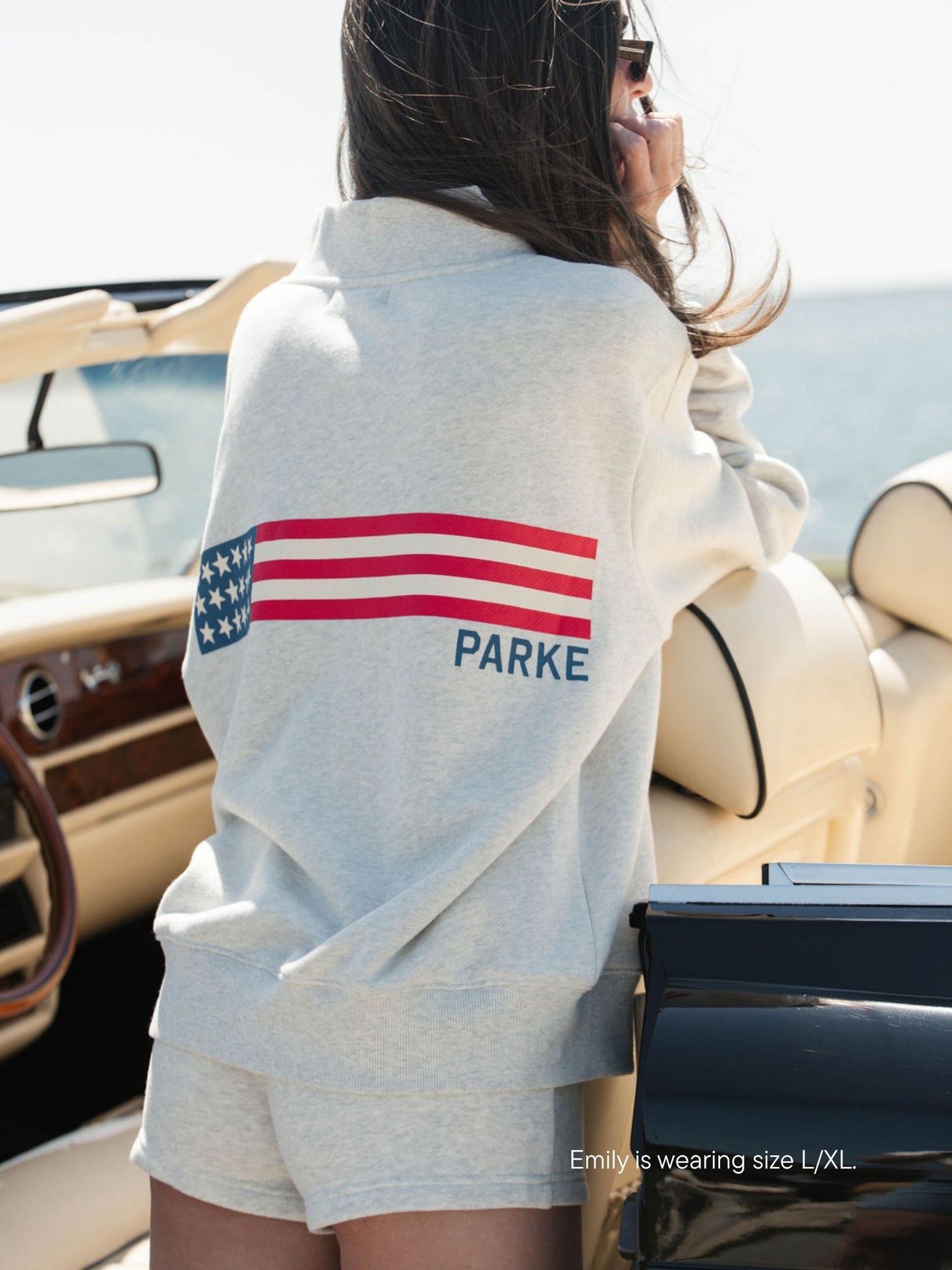 quarter zip mockneck -heather grey