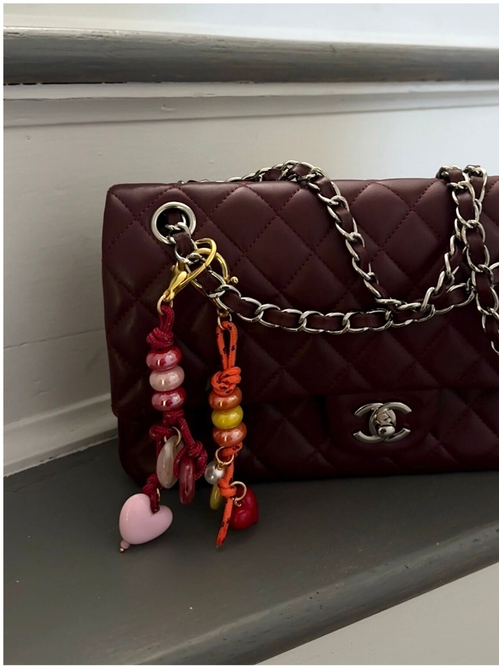 parke x timeless pearly keychain -amber